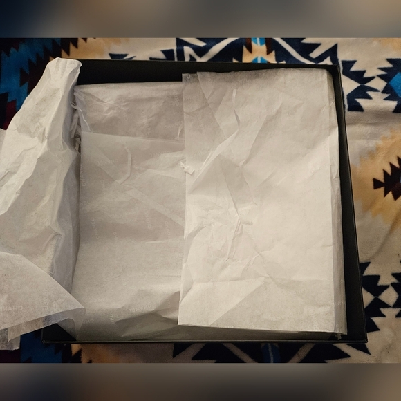 Chanel Black White Empty Logo Gift Box Handbag Purse Travel Storage Tissue Tags - Picture 7 of 14